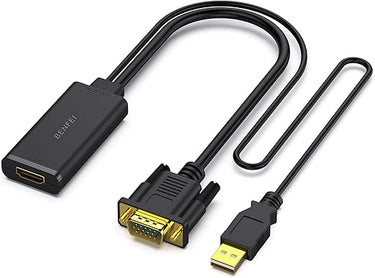 BENFEI Adaptador VGA a HDMI, convertidor 1080P con Audio Desde Ordenador/portátil Fuente VGA a HDMI TV/Monitor